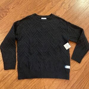 NWT Arizona Jeanne company XS oversized black sweater, very soft crocheted